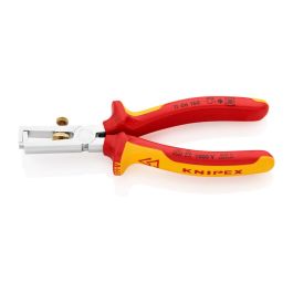 Knipex Alicate pelacables 110616, cromado, mangos aislados, 160x57x19mm, para conductores hasta 5mm, norma VDE DIN EN 60900 Precio: 37.6899996. SKU: S7913411