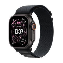 Apple Watch Ultra 3 Titanium Cellular 49mm, Caja de Titanio con Correa Alpine Loop Negra, Talla L