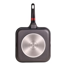 Sarten asador aluminio fundido, inducción, denia experto 28 x 28 x 4,5 cm
