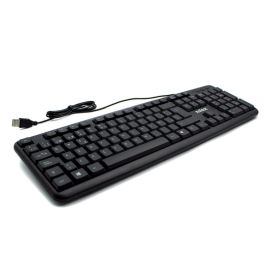 Nilox Teclado USB Negro - Tecnología de membrana silenciosa, 105 teclas español, compatible con Windows