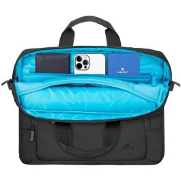 Rivacase 7521 Maletín Toploader Alpendorf para Portátiles 13.3"-14" (35.6 cm) Negro Poliéster RPET con Compartimento para Tablet
