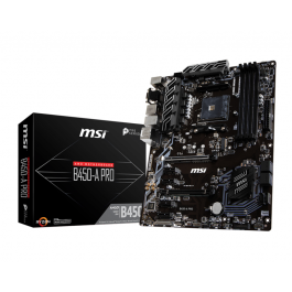 MSI B450-A-PRO Placa Base ATX AMD B450 Socket AM4 DDR4-SDRAM Precio: 269.50000033. SKU: S7819278