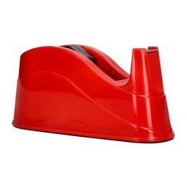 Portarrollo Sobremesa Q-Connect Plastico Para Cintas De 66 Mt Color Rojo 220x100x70 mm