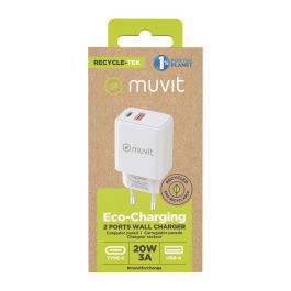 Cargador de Pared Muvit for Change Blanco 18 W 20 W