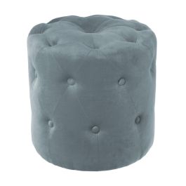 Puff Alexandra House Living Azul Terciopelo Madera 40 x 38 x 40 cm Puff Alexandra House Living Azul Terciopelo Madera 40 x 38 x 40 cm