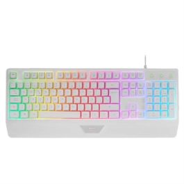 Ratón Gaming Mars Gaming MK124WES Blanco Qwerty Español
