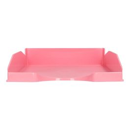 Bandeja Sobremesa Plastico Q-Connect Rosa Pastel Opaco 240x70x340 mm