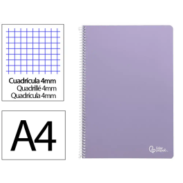 Liderpapel Cuaderno espiral A4 Smart tapa blanda 80 hojas 75gr cuadro 4mm con margen color violeta Precio: 7.49999987. SKU: B1HHVJDMXT