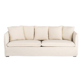 Sofá Beige Tejido Salón 215 X 92 X 78 cm