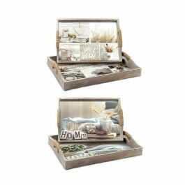 Bandeja Scandi DKD Home Decor Beige 30 x 6 x 40 cm Set de 2 (2 Unidades) Precio: 41.68999945. SKU: S3038767
