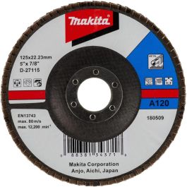 Makita Fächerschleifscheibe 125mm A120 Precio: 25.7900005. SKU: B1K64NTRD9