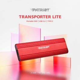 Patriot Transporter Lite 4TB SSD USB Tipo C 3.2 Gen 2 1000MB/s Rojo