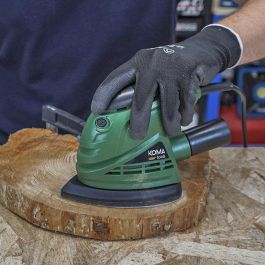 Koma Tools Lijadora Mouse Eléctrica LM-105 | 105W, 141 x 145 mm | Lijadora de Detalle Ergonómica con Cable de 2m y Aspiración