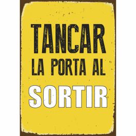 Placa Magnet & Steel Tancar la Porta al Sotir 14,8 x 21 cm