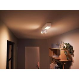Philips Hue Plafón Centris Spot 2 focos GU10 Blanco V2 - White & Color ambiance LED Bluetooth compatible Alexa Google Assistant