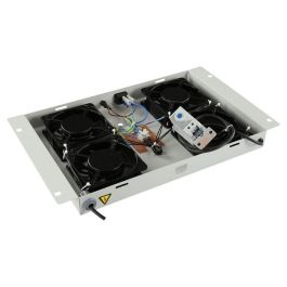 Logon RAF120WH Módulo de Ventilador de Techo 4 Ventiladores con Termostato Analógico, Flujo de Aire 560m³/h, Blanco, Enchufe UK