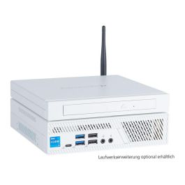 bluechip S3137 Mini PC Blanco - Intel Core i3-14100, 8GB DDR5, 500GB SSD, Windows 11 Pro, Wi-Fi 6E, Bluetooth 5.3