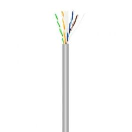 AISENS - Cable de Red RJ45 CAT.6 UTP RIGIDO AWG23 CCA (ALEACION), GRIS, 100M