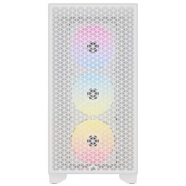 Corsair 3000D Airflow Torre Gaming Blanca con Panel de Cristal Templado y Flujo de Aire Optimizado para PC