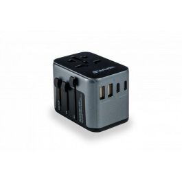 Verbatim Uta-03 Adaptador Universal De Viaje Con 1 Puerto Usb-C - 2 Puerto Usb-A - 2 Puerto Usb-C