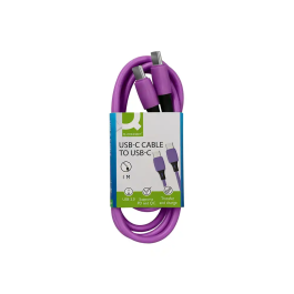 Q-connect Cable USB-C a USB-C PVC 1m Morado