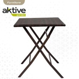 Conjunto de mesa cuadrada plegable (60x72 cm) + 2 sillas de ratán (44x83,5 cm) aktive Conjunto de mesa cuadrada plegable (60x72 cm) + 2 sillas de ratán (44x83,5 cm) aktive