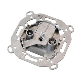 Televes Toma de Paso Punteada TV+SAT 9.5mm Serie Metálica Cromada para Cable Coaxial