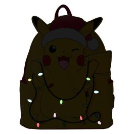 Loungefly Mochila Holiday Pikachu Pokemon para Adulto y Joven, Coleccionable, 30cm Alto x 22cm Largo