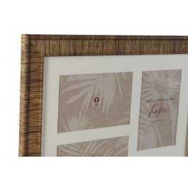 Marco Multifoto Scandi DKD Home Decor Natural Beige 2 x 38 x 34 cm (4 Unidades)