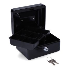 Micel Caja de caudales Cfc09 152x118x80mm Negro con bandeja y asa m13393