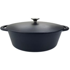 Cacerola de hierro fundido - BAUMALU - 336408 - Ovalada 33 cm - Negro mate Precio: 95.69000045. SKU: B1DMKS4T5K