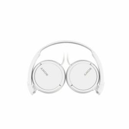 Sony MDR-ZX110AP Auriculares de Diadema Plegables con Micrófono Alámbricos Jack 3.5mm Blancos para Música y Llamadas