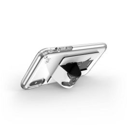 Speck Grabtab Frenchie Stamps Grey Colección Animal Kingdom | Soporte Móvil Adhesivo Ultra Fino 3mm Carga Inalámbrica