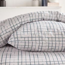 Juego de cama - TODAY Crazy - Estampado de cuadros - 2 personas - 220 x 240 cm - Blanco Juego de cama - TODAY Crazy - Estampado de cuadros - 2 personas - 220 x 240 cm - Blanco