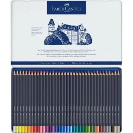 Estuche de Metal con 36 Lápices de Colores Goldfaber. Faber Castell 114736