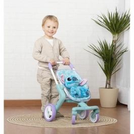 Smoby SMO3032162512258 - Cochecito Stitch + Peluche - Juguete para Niños a Partir de 18 Meses