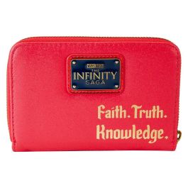 Loungefly Cartera Marvel Doctor Extraño Ojo de Agamotto Piel Vegana Metálica con Cremallera 15x10cm