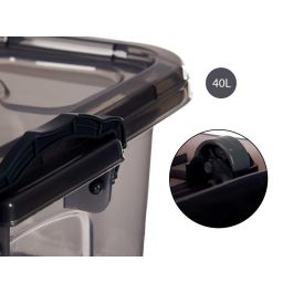 Bajo Cama 6 Ruedas Antracita 40L Kipit 46.5x20x72.5 cm (6 Unidades) Bajo Cama 6 Ruedas Antracita 40L Kipit 46.5x20x72.5 cm (6 Unidades)