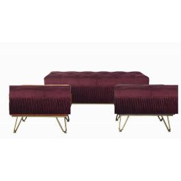 DKD Home Decor Descalzadora Granate Dorado 42 x 44 x 110 cm Set de 3 Precio: 155.95000058. SKU: B1AHAV98XZ