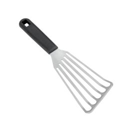 Metaltex Espátula Ranurada para Plancha, Acero Inoxidable, Mango PP – 7,5 x 28 cm