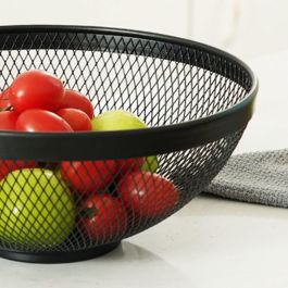 Cesta de metal para frutas Confortime 26x12.5 cm (12 Unidades) Cesta de metal para frutas Confortime 26x12.5 cm (12 Unidades)