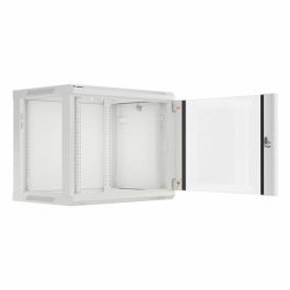 Lanberg WF01-6409-10S Armario Rack Bastidor de Pared de 9U con Carga Máxima de 60 kg, Color Gris