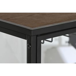 Botellero Home ESPRIT Negro Natural Madera Metal 60 x 33 x 169 cm