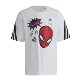Camiseta de Manga Corta Infantil Adidas Marvel Spider-Man Blanco 13-15 Años