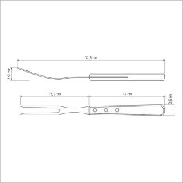 Tramontina Juego para Asado 14 Piezas Polywood Castaño Acero Inoxidable Mangos Madera