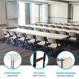 Mesa Plegable Lifetime Blanco Rectangular Acero Plástico 183 x 76 cm