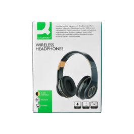 Q-connect Auriculares Bluetooth Diadema Ajustable Manos Libres Color Negro Autonomía 10h