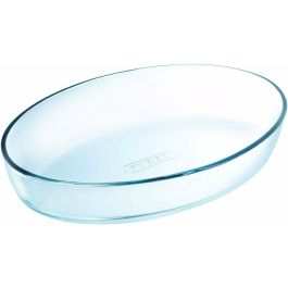Pyrex Fuente Oval Horno Iconic'S Vidrio Boro Transparente 35x24x7 cm, Extra Resistente, Material Saludable, Apto Horno, Microondas y Lavavajillas
