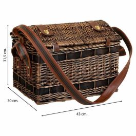 Cesta de Picnic Alexandra House Living Chocolate Mimbre