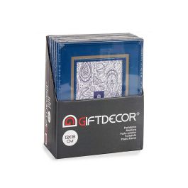 Giftdecor Portafotos 13x18 cm Azul Oscuro - Plastico y Cristal (24 Unidades)
